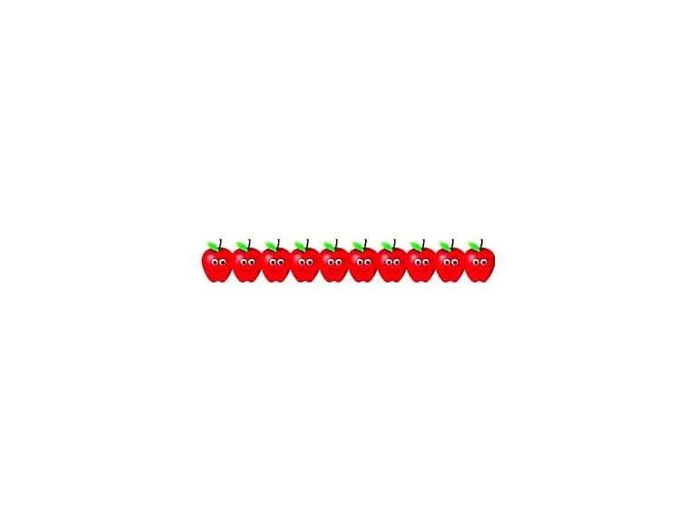 Hygloss Products Happy Apples Die-Cut Bulletin Border