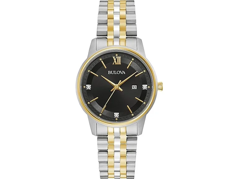 Bulova Women Classic Diamond Two-Tone Watch