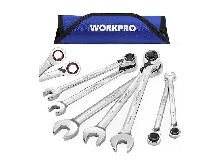 WORKPRO 7pc Rev Ratchet Wrench Metric