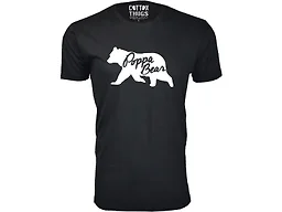 Men Poppa Bear Silhouette Dad T-Shirt