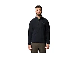 Columbia Mens Sequoia Grove Half Zip Fleece Jacket, Black, Medium