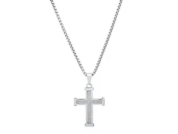 Iron Saints LGR-4-126N Polished Cross Pendant Necklac
