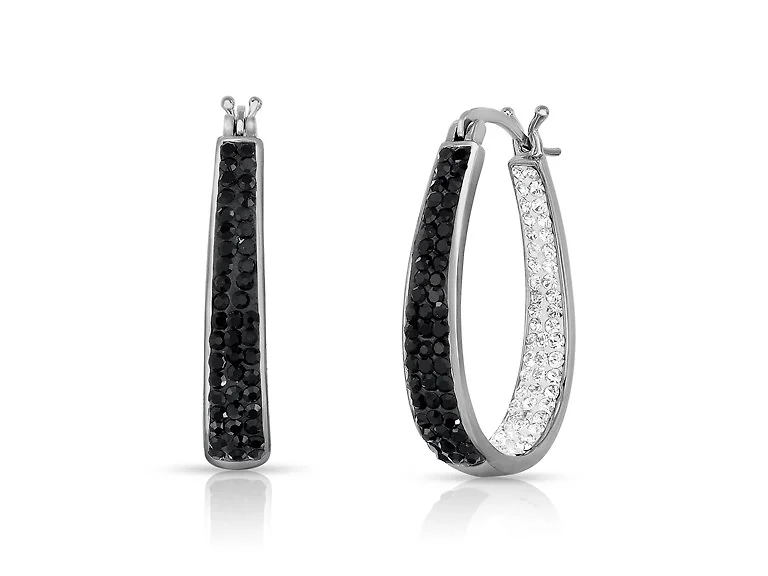 Italian Crystal Hoops