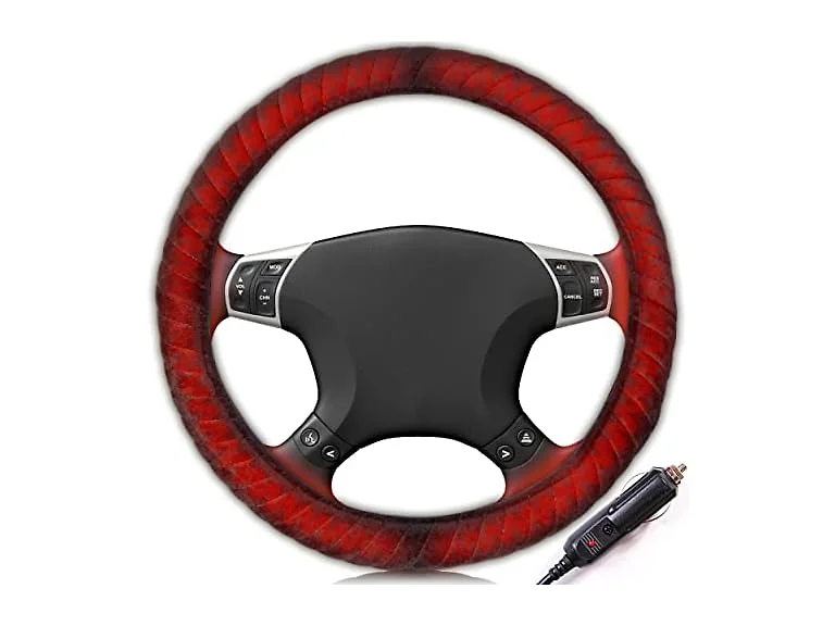 Zone Tech WC0012 Heated 12v Steering Wheel Cover