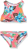 Kanu Surf Girls' Addie Beach Sport Racer Bikini, Peggy Coral, 14