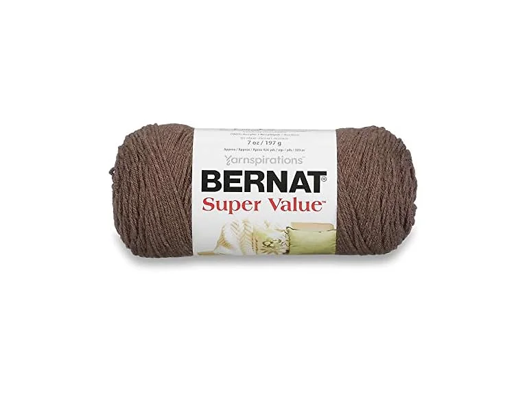 Bernat Super Value Yarn, 7 oz, Gauge 4 Medium, Taupe