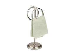 J&V Textiles 3264-SN Fingertip Towel Holder Silver