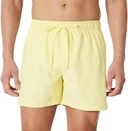 Amazon Essentials Men's Swim Trunks with Mesh Lining, Pockets, Drawstring Closure, Light Yellow, Medium