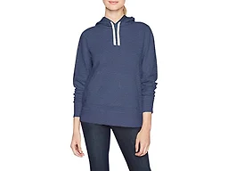 Amazon Essentials Women's Regular-Fit Midweight Fleece Pullover Hoodie with Kangaroo Pocket (Available in Plus Size), Navy Heather, Medium