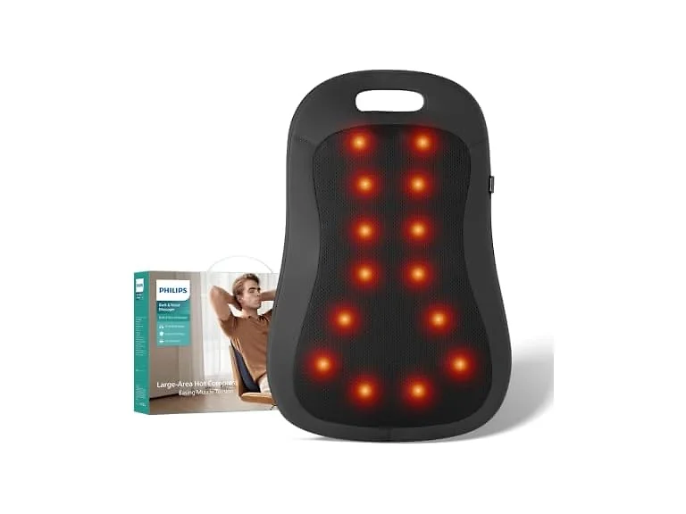 Back Massager with Heat, 5D Deep Tissue