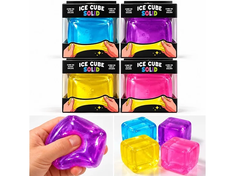 Squishy 2.2" Cube Sensory Toy Solid