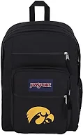 JanSport NCAA Officially Licensed Backpack, Iowa Hawkeyes, Big Student with Padded 15-Inch Laptop Sleeve, 2 Compartment Computer Bag with Bottle Pocket & Haul Handle, Book Rucksack, Black