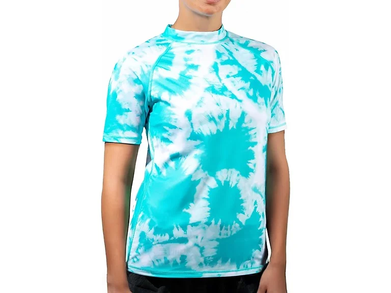 Kanu Surf Women (S) S/S Rashguard Beach Girl Aqua