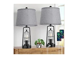 Brightever B0BGLS735L Farmhouse Table Lamps Grey