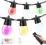 Brightever 50FT-S14 LED 50FT Patio Lights with 16 S14