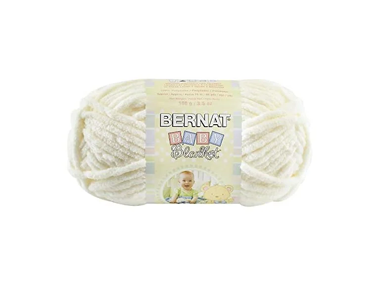 Bernat Baby Blanket Yarn, 3.5 oz, Gauge 6 Vanilla