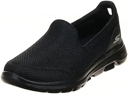 Skechers Women's Go Walk 5 Sneaker, Black, 10.5 Wide
