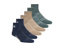 Hurley H602509 10-13 Hurley Men's 12-Pairs Quarter Crew Socks NAVY