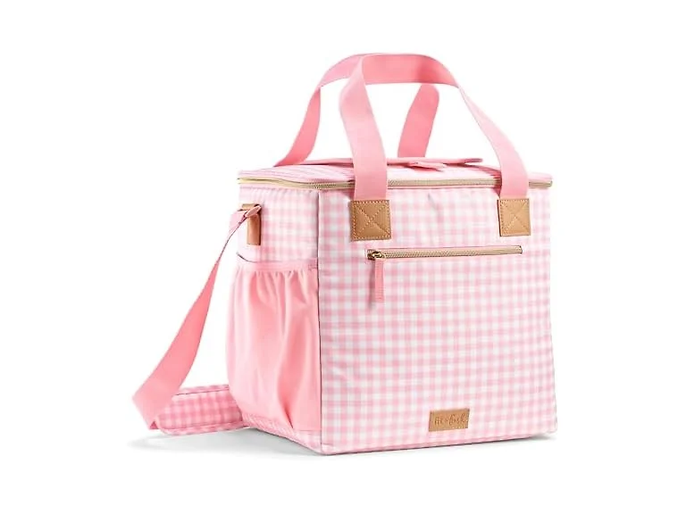 Fit & Fresh 24-Can Soft Cooler Bag, Pink Gingham