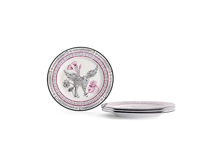 Marchesa Serengeti 4-Piece Dinner Plate Set Porcelain