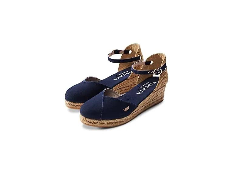 VISCATA Pubol Espadrille Wedges Navy