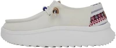 Hey Dude Womens Shoes, Wendy Peak Baja Stripe, White, 39