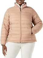 Amazon Essentials Women's Lightweight Long-Sleeve Water-Resistant Packable Puffer Jacket (Available in Plus Size), Taupe, XX-Large