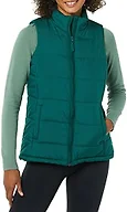 Amazon Essentials Women's Mid-Weight Puffer Vest, Dark Green, X-Small