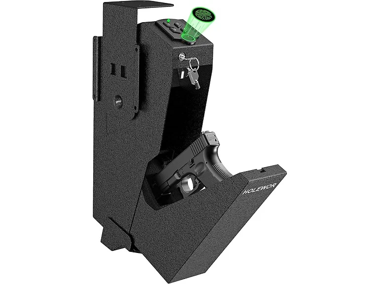HOLEWOR Biometric Drop Down Gun Safe