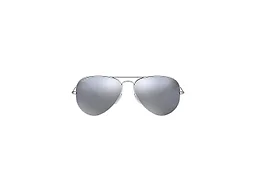 Ray-Ban RB3025 019/W3 58 58-14-135 Ray-Ban RB3025 Classic  Aviator Sunglasse Matte Silver/Polarized Dark Grey Mirror