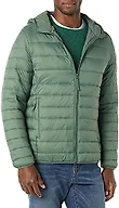 Amazon Essentials Men's Lightweight Water-Resistant Packable Hooded Puffer Jacket, Green, XX-Large