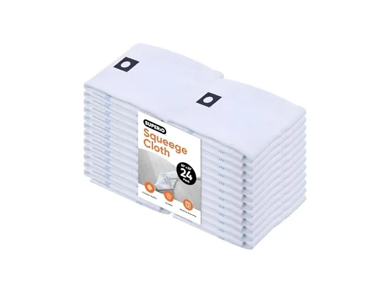 Superio Cuban-Style Mop White Squeegee Cloths