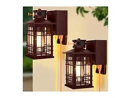 Kondras KN0001 2-Pack Brown Motion Sensor Wall Light