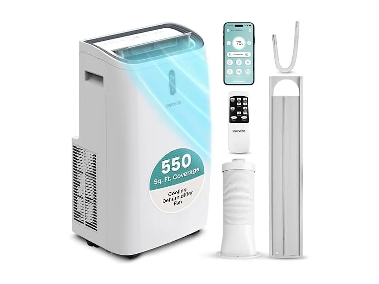 SereneLife SLPAC406W.6 14,000 BTU 550sqft Portable AC