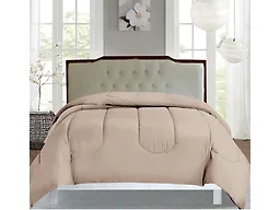Luxury Home 1PCSOLIDT-COM-TAU Twin Microfiber Comforter Set 