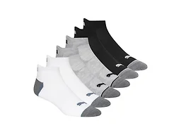 PUMA Men's 12-Pairs Low Cut Socks - White/Grey/Black/Blue