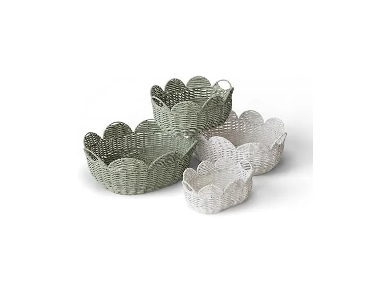 RGI Home Scallop Edge Baskets, Set of 4