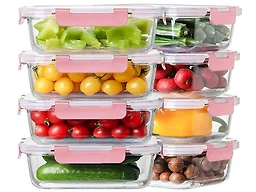 HOMBERKING B0FPCS9TGV 8-Pack 36oz Large Glass Meal P
