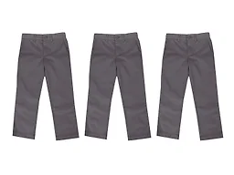 GBH WC-----(3-Pack Boy's Pants) (HCP-GY-GY-GY) / 4 4 Boys 3PK School Uniform Pants Grey x3