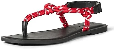 The Drop Women's Charea Rope Sandal, Red Rope, 5.5