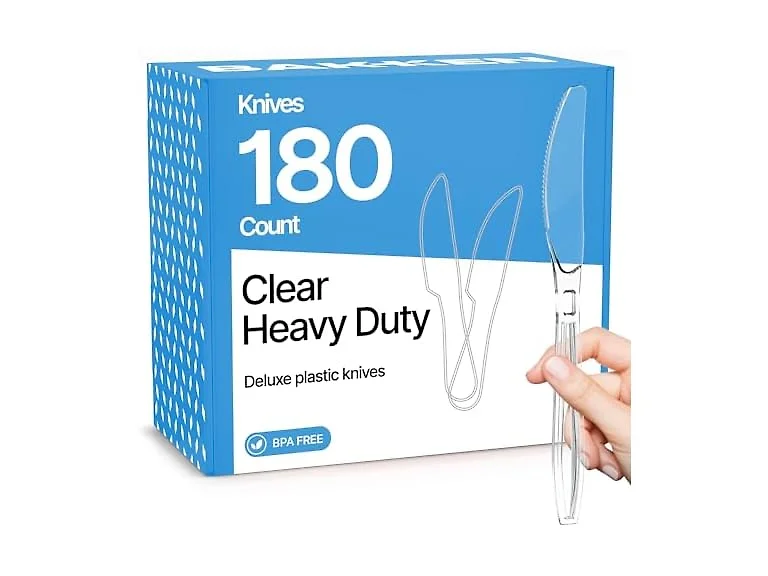 Bakken Disposable Cutlery Set 180 Pieces Knives
