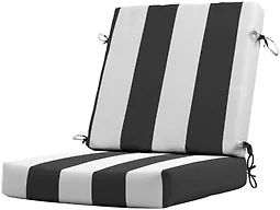 Dining Chair Cushion Black/Whi