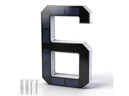 Infinite Basics Solar LED House Number Sign – 6.7" - 6