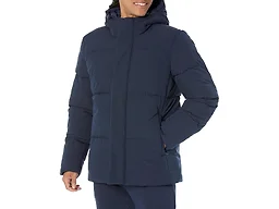 Amazon Essentials Men's Mid-Length Hooded Puffer Coat (Available in Big & Tall), Navy, X-Small