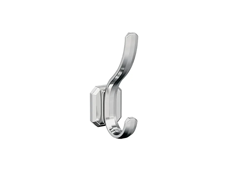 Amerock Granlyn Double Prong Chrome Wall-Mounted Hook
