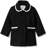 Amazon Essentials x Sofia Grainge Toddler Girls' Wool Blend Dress Coat, Black, 3T