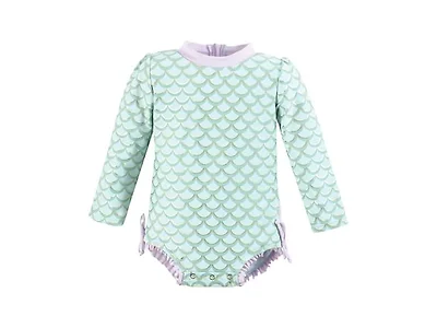 Hudson Baby Girls Rashguard Baby Toddler Swimsuit
