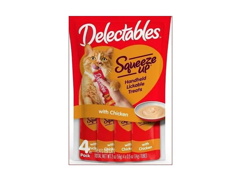 Hartz Delectables Squeeze Up Chicken Cat Treats 4ct