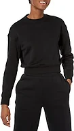 Amazon Essentials Women's Cropped Drop Shoulder Long Sleeve Sweatshirt (Available in Plus Size), Black, 5X