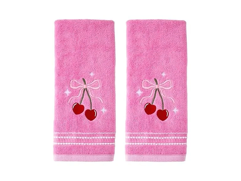 SKL Home Valentine's Day Cherry Hearts 100% Cotton